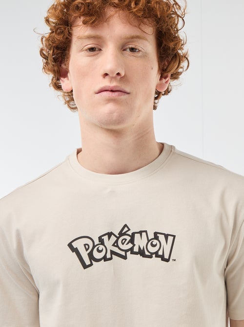 T-shirt a maniche corte stampata 'Pokemon' tinta unita - Kiabi