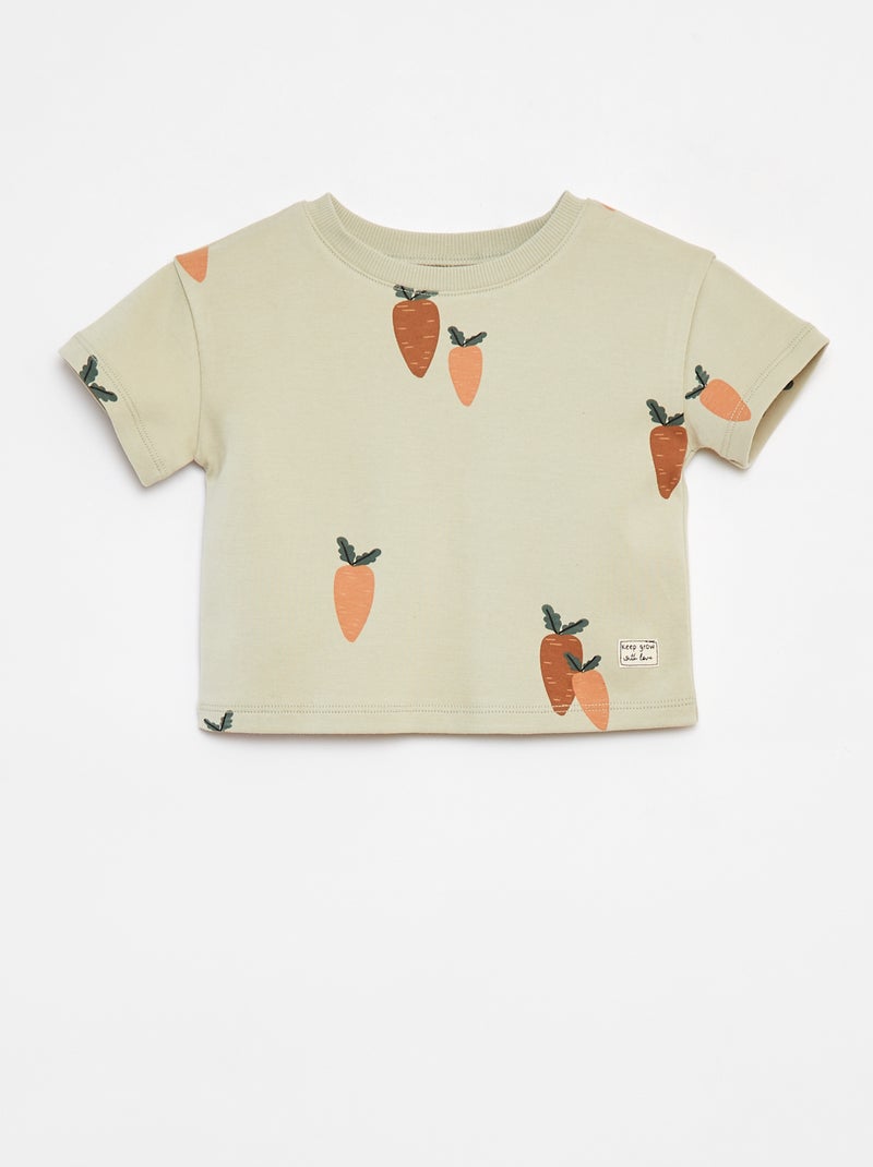 T-shirt a maniche corte stampata VERDE - Kiabi