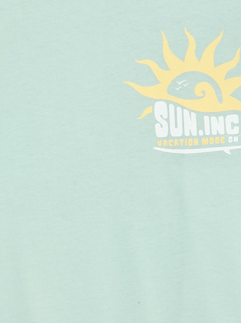 T-shirt a maniche corte stampata Verde - Kiabi