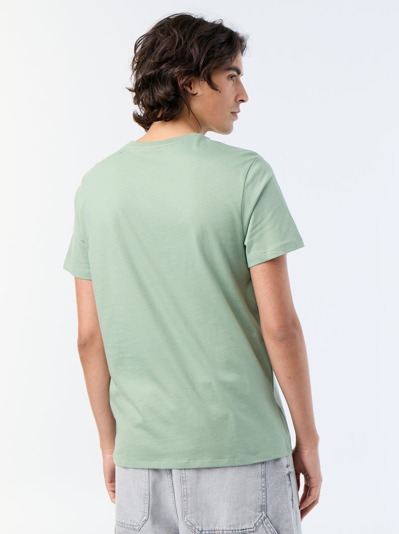 T-shirt a maniche corte stampata Verde - Kiabi
