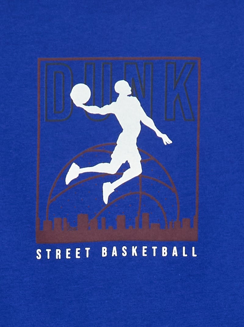 T-shirt a maniche corte stampato Blu - Kiabi