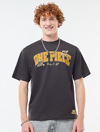 T-shirt a maniche corte stampato fronte-retro 'One Piece'
