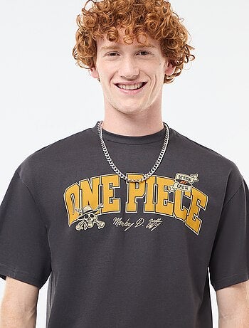 T-shirt a maniche corte stampato fronte-retro 'One Piece'