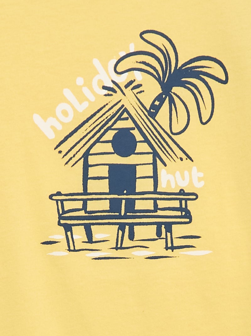 T-shirt a maniche corte stampato Giallo - Kiabi