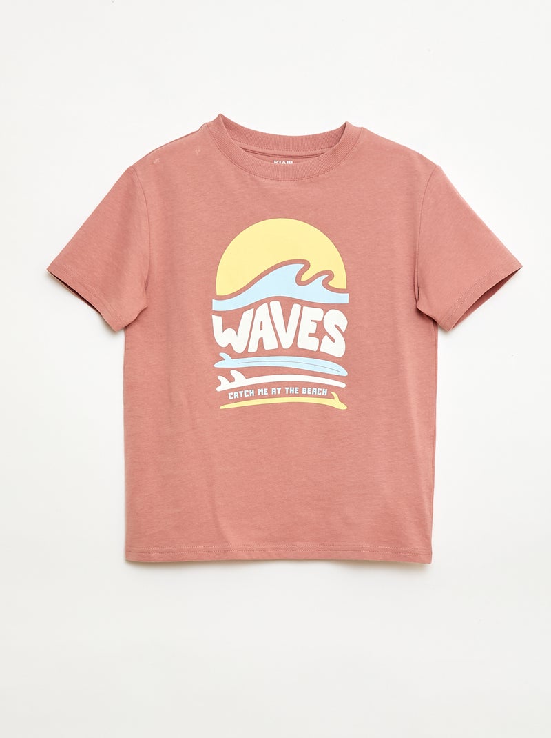 T-shirt a maniche corte stampato Rosa - Kiabi