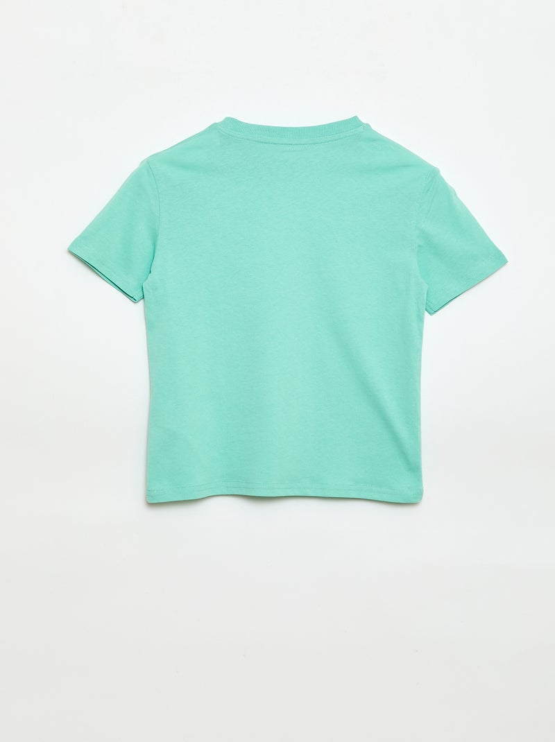 T-shirt a maniche corte stampato Verde - Kiabi