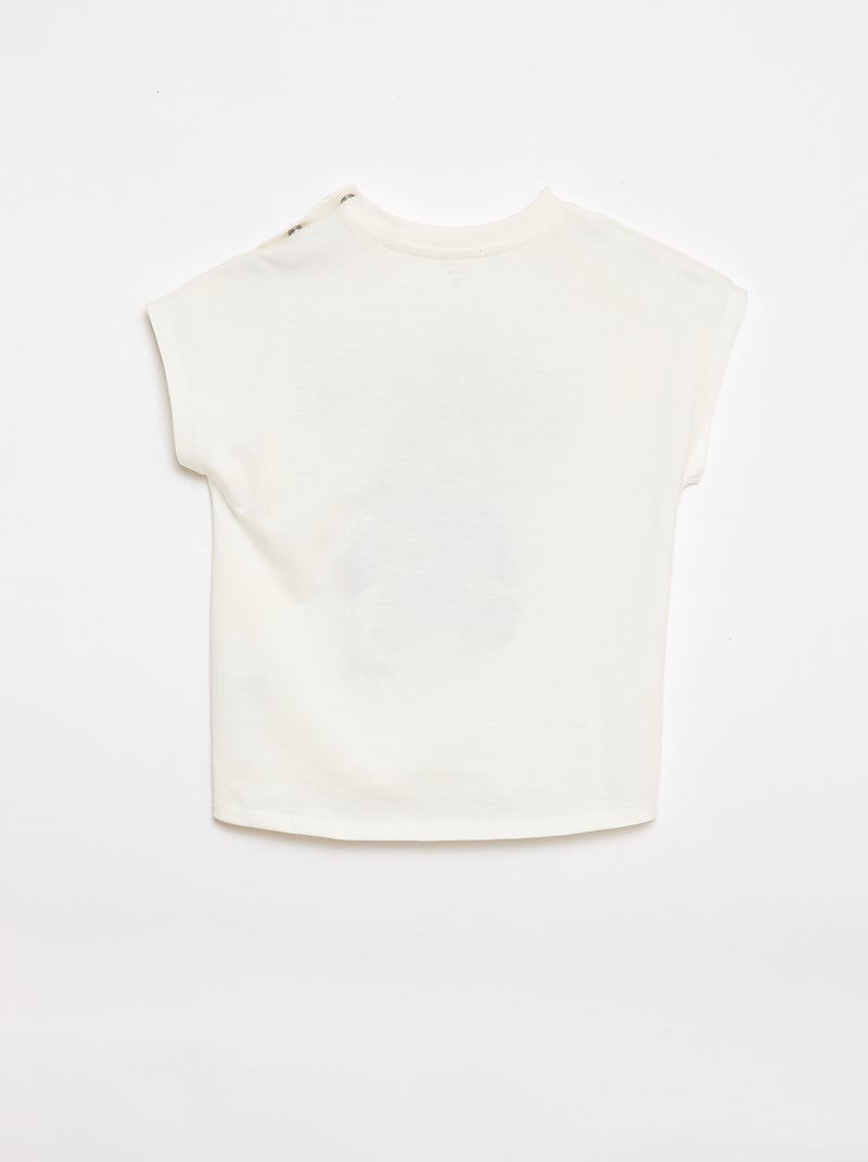 T-shirt a maniche corte 'Stitch' - Collezione facile da indossare Bianco - Kiabi