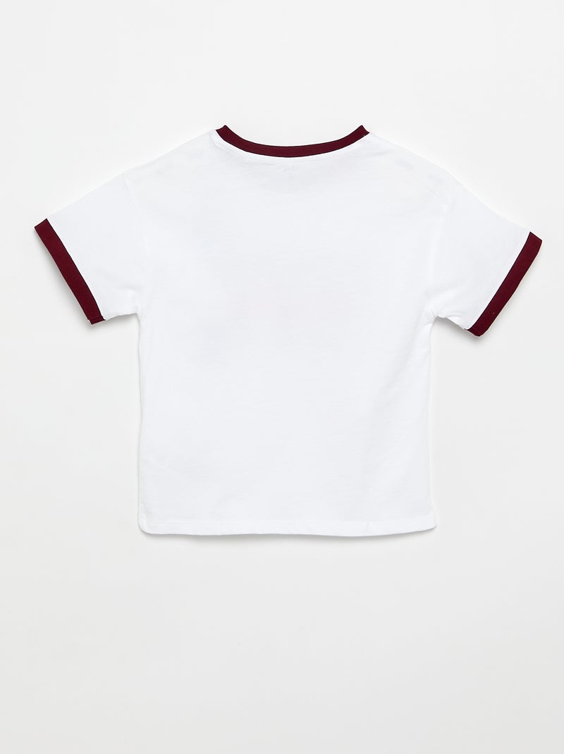 T-shirt a maniche corte "Stitch" Bianco - Kiabi