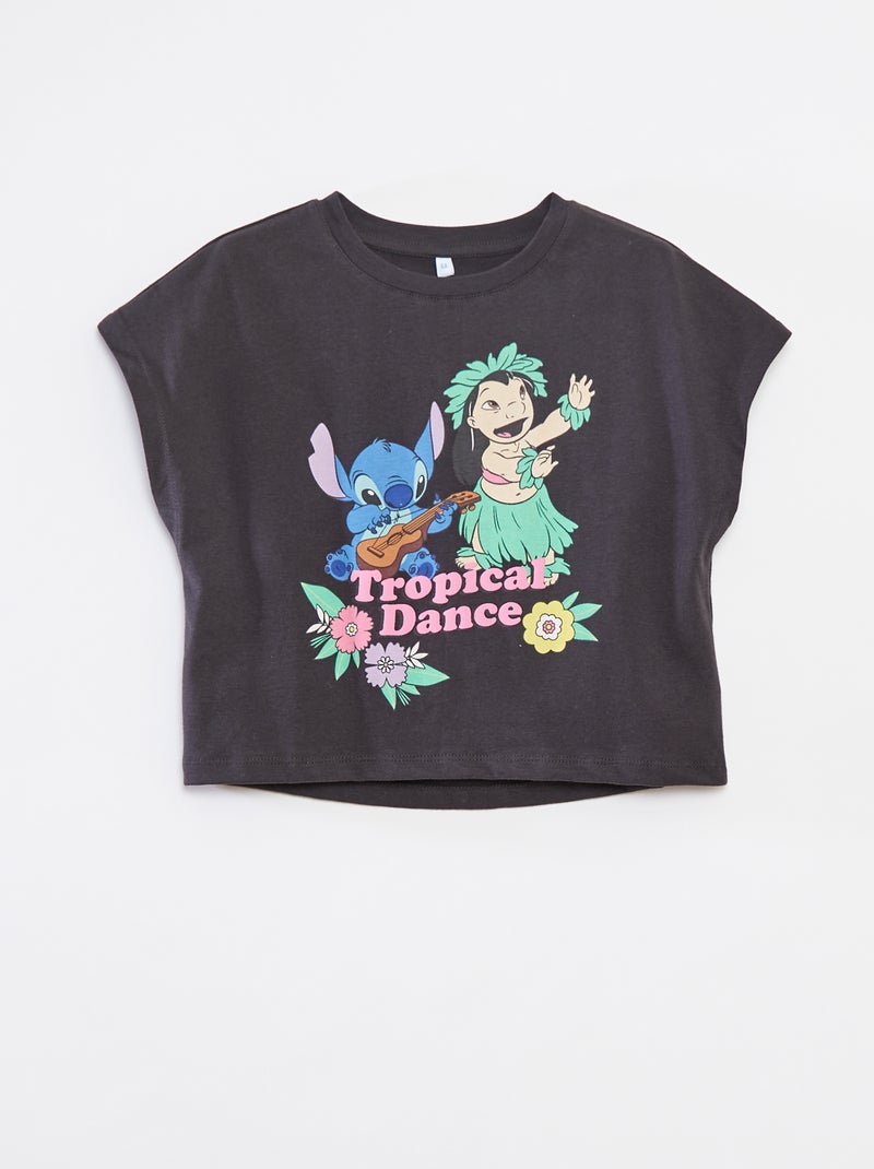 T-shirt a maniche corte 'Stitch' Nero - Kiabi