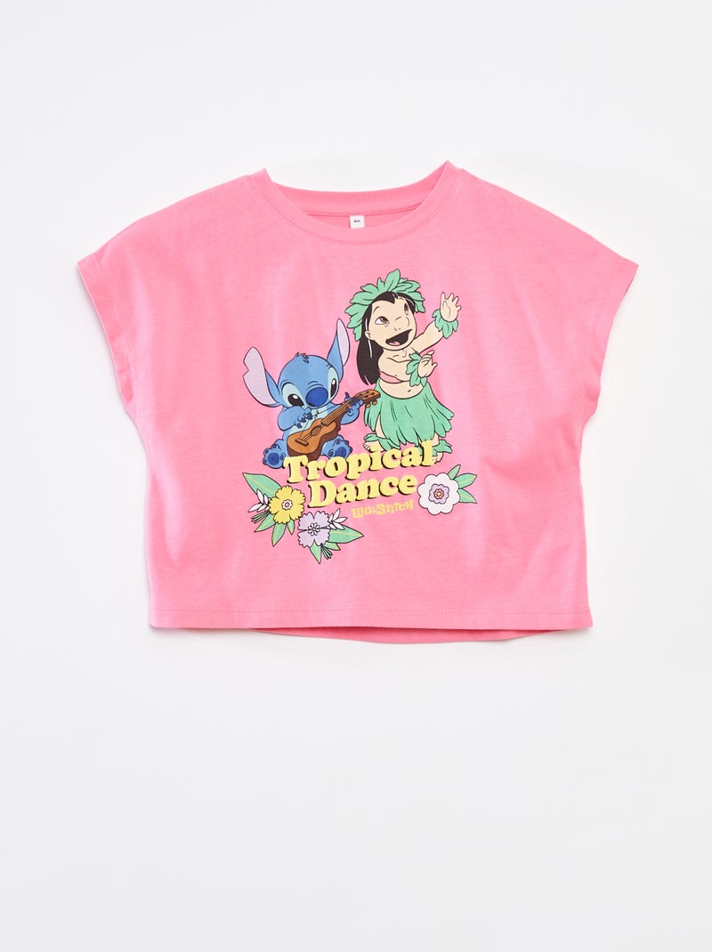 T-shirt a maniche corte 'Stitch' Rosa - Kiabi