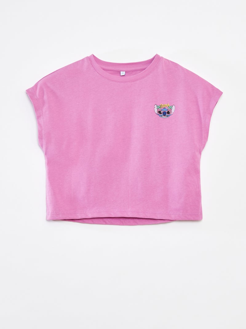 T-shirt a maniche corte 'Stitch' Viola - Kiabi