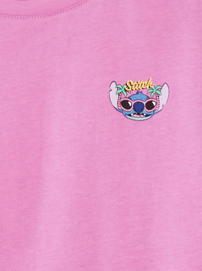 T-shirt a maniche corte 'Stitch' Viola - Kiabi