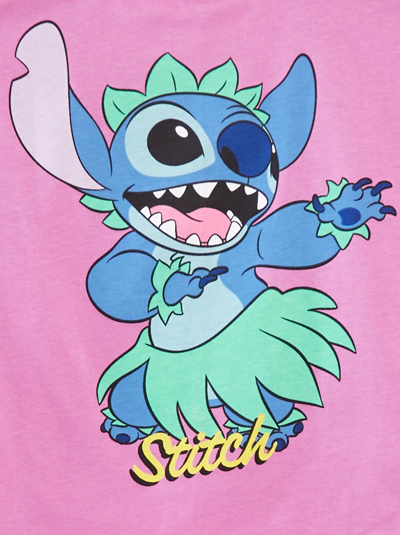 T-shirt a maniche corte 'Stitch' Viola - Kiabi