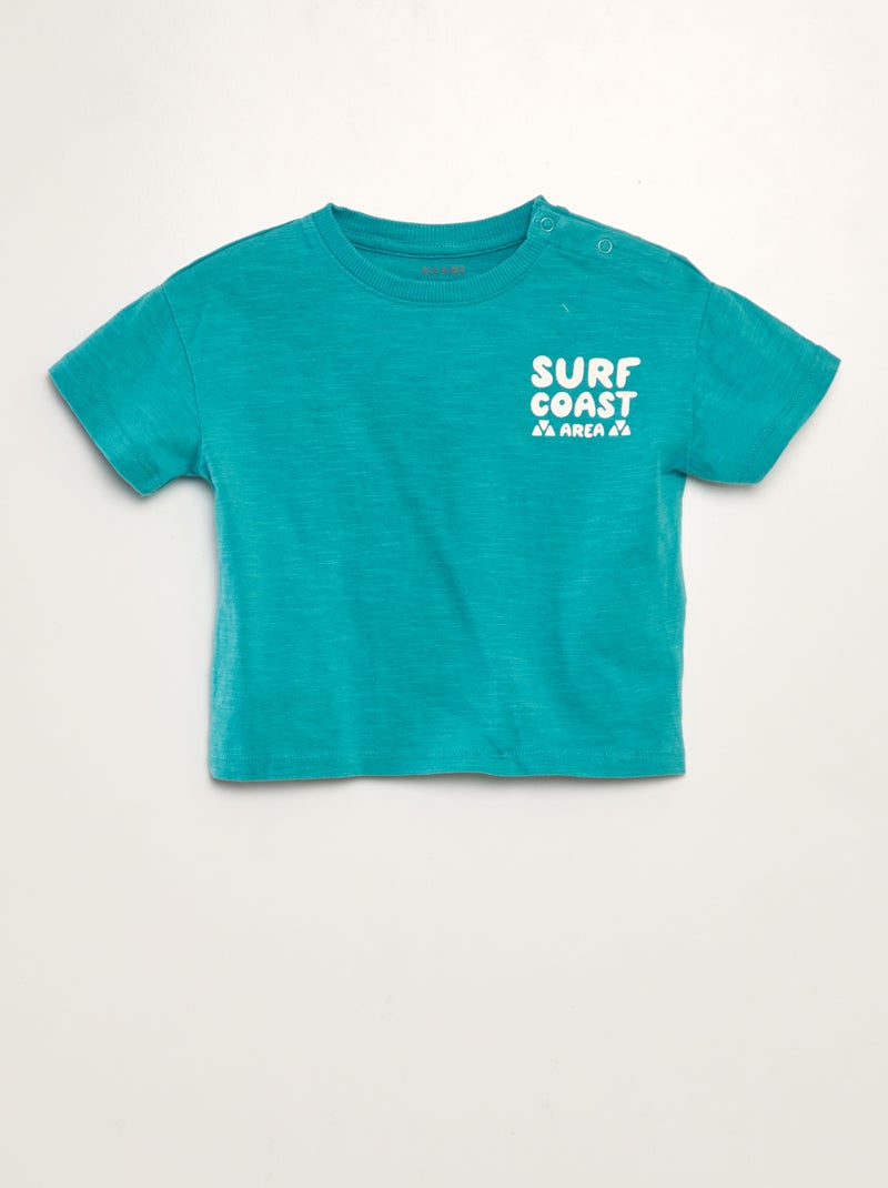 T-shirt a maniche corte 'surf' BLU - Kiabi