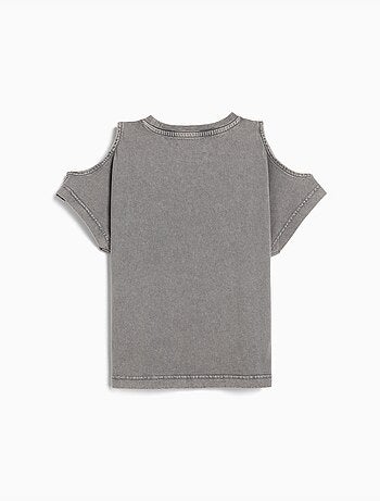 T-shirt a maniche corte tagliate, MO Fashion