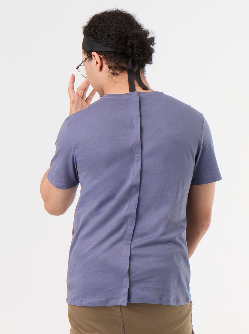 T-shirt a maniche corte tinta unita - collezione facile da indossare Blu - Kiabi