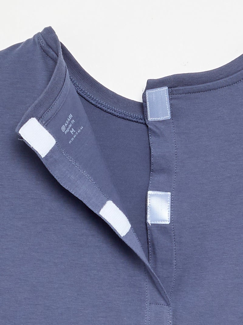 T-shirt a maniche corte tinta unita - collezione facile da indossare Blu - Kiabi