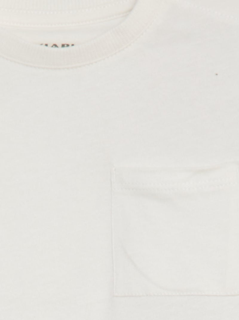 T-shirt a maniche corte tinta unita BIANCO - Kiabi
