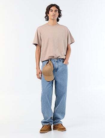 T-shirt a maniche corte tinta unita, comfort fit / oversize