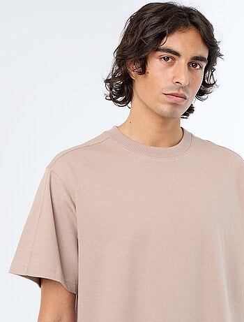 T-shirt a maniche corte tinta unita, comfort fit / oversize