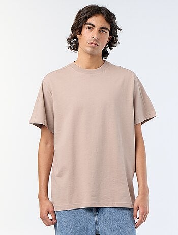 T-shirt a maniche corte tinta unita, comfort fit / oversize