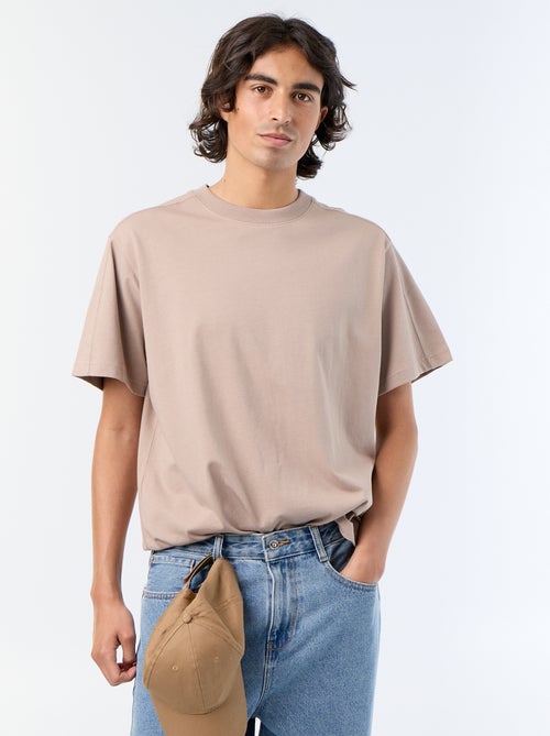 T-shirt a maniche corte tinta unita, comfort fit / oversize - Kiabi