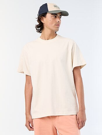 T-shirt a maniche corte tinta unita, comfort fit / oversize