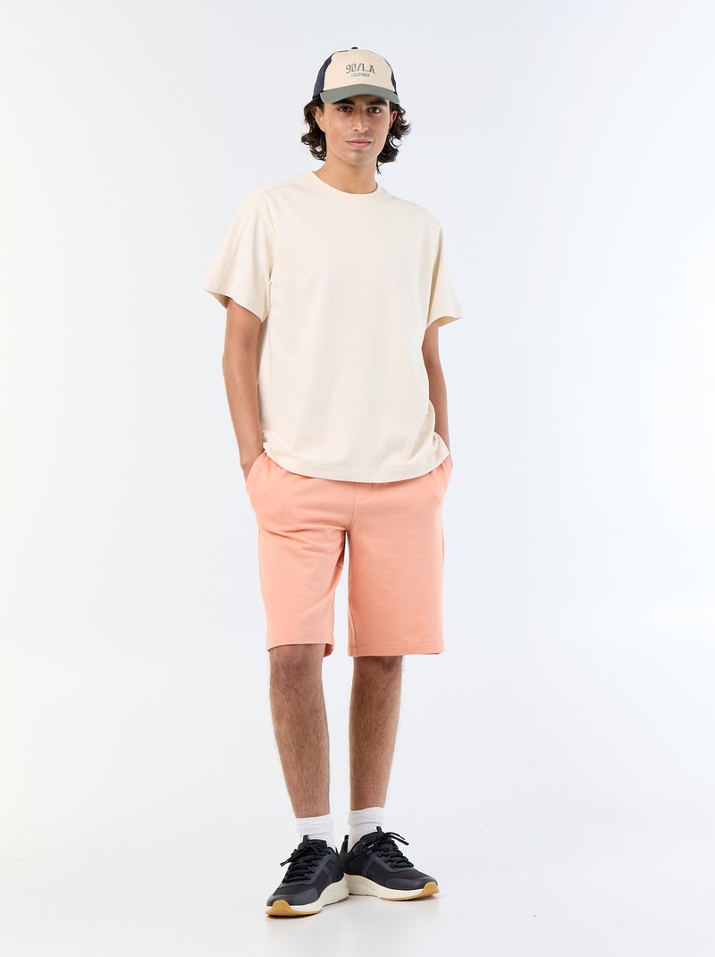 T-shirt a maniche corte tinta unita, comfort fit / oversize Beige - Kiabi