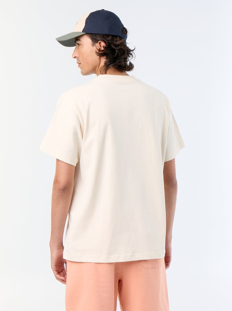 T-shirt a maniche corte tinta unita, comfort fit / oversize Beige - Kiabi
