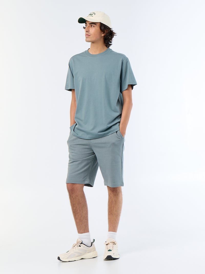 T-shirt a maniche corte tinta unita, comfort fit / oversize Blu - Kiabi