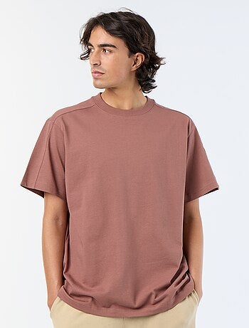 T-shirt a maniche corte tinta unita, comfort fit / oversize