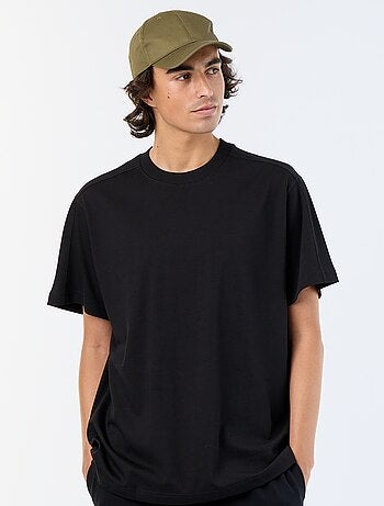 T-shirt a maniche corte tinta unita, comfort fit / oversize