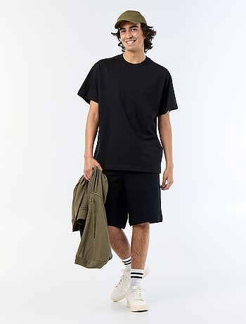 T-shirt a maniche corte tinta unita, comfort fit / oversize