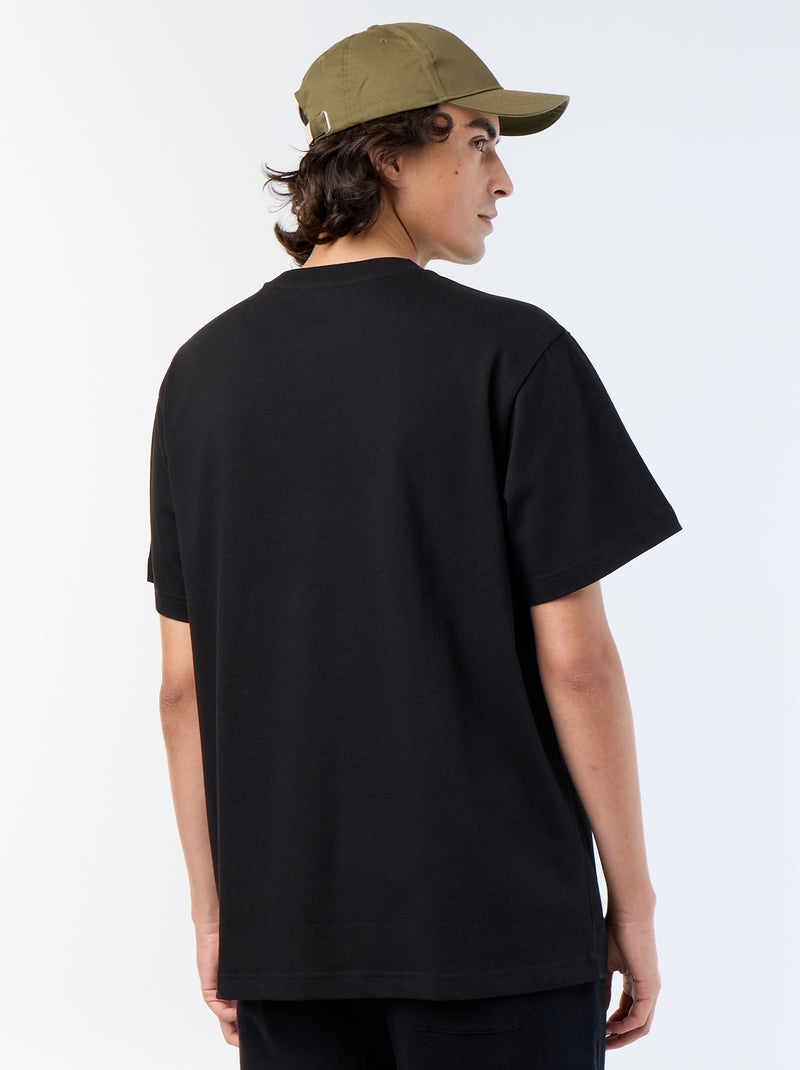 T-shirt a maniche corte tinta unita, comfort fit / oversize Nero - Kiabi