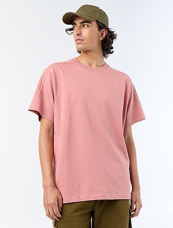 T-shirt a maniche corte tinta unita, comfort fit / oversize