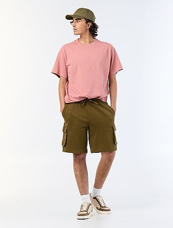 T-shirt a maniche corte tinta unita, comfort fit / oversize
