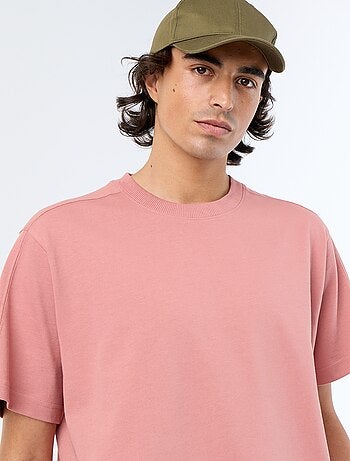 T-shirt a maniche corte tinta unita, comfort fit / oversize