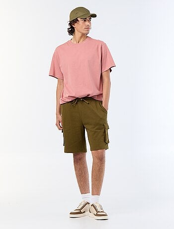 T-shirt a maniche corte tinta unita, comfort fit / oversize