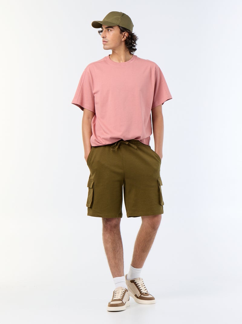 T-shirt a maniche corte tinta unita, comfort fit / oversize Rosa - Kiabi