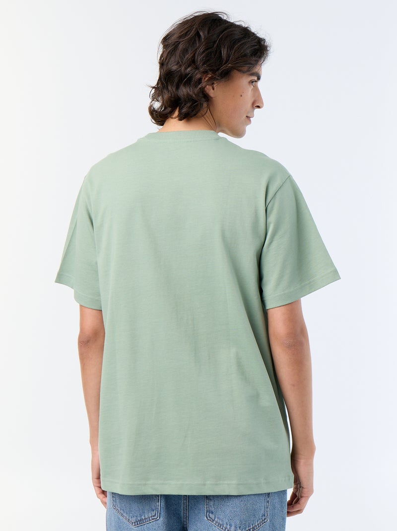 T-shirt a maniche corte tinta unita, comfort fit / oversize Verde - Kiabi