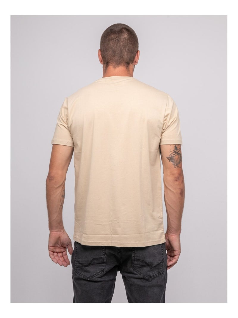 T-shirt a maniche corte tinta unita JEDDA Beige - Kiabi