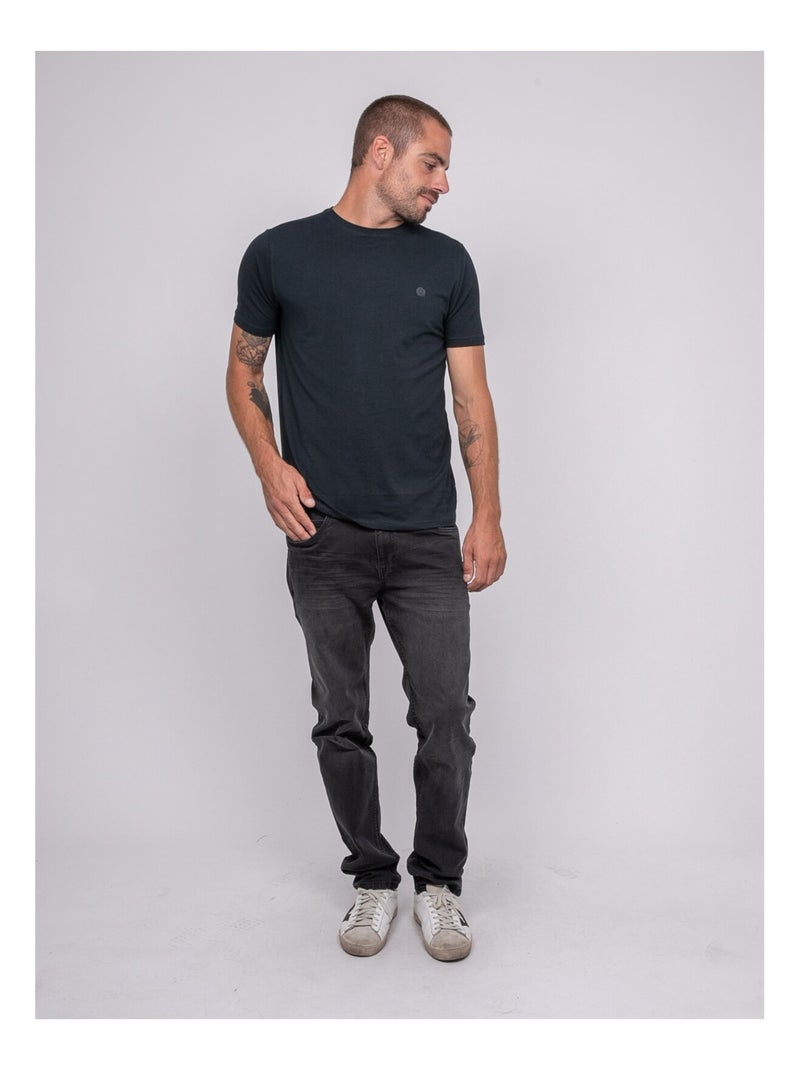 T-shirt a maniche corte tinta unita JEDDA Blu marino - Kiabi