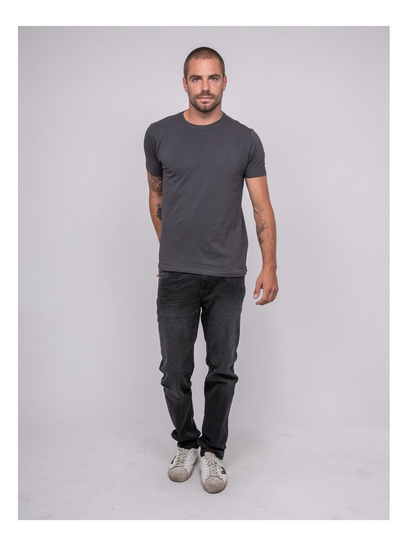 T-shirt a maniche corte tinta unita JEDDA Grigio - Kiabi