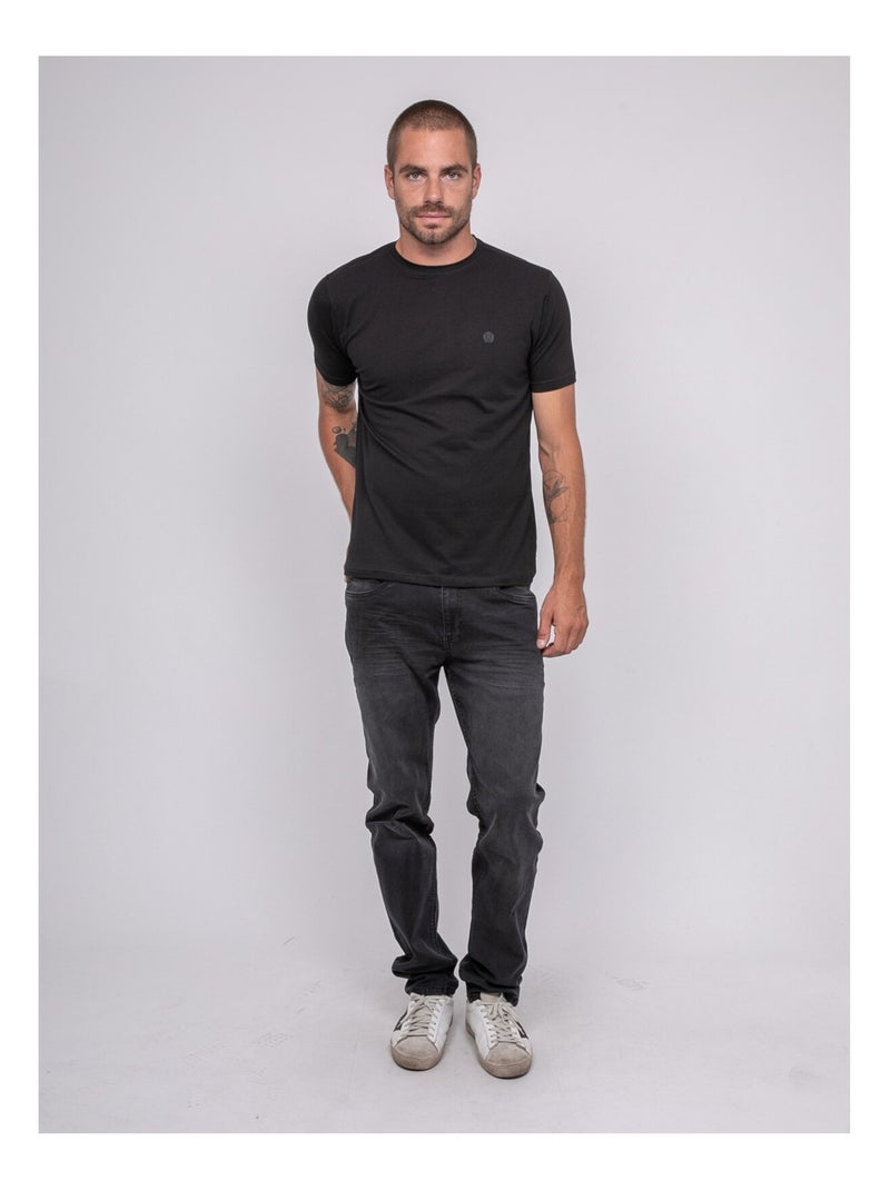 T-shirt a maniche corte tinta unita JEDDA Nero - Kiabi