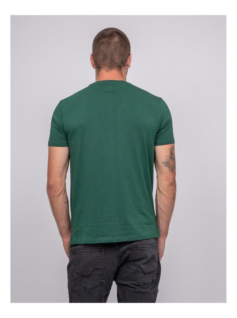 T-shirt a maniche corte tinta unita JEDDA Verde - Kiabi