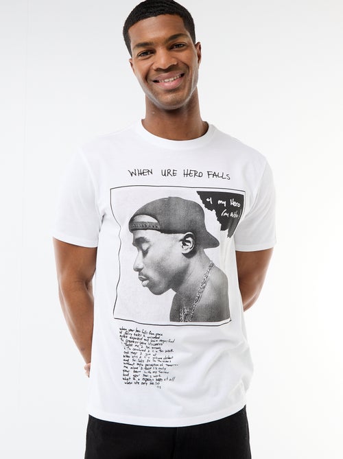 T-shirt a maniche corte 'Tupac' - Kiabi