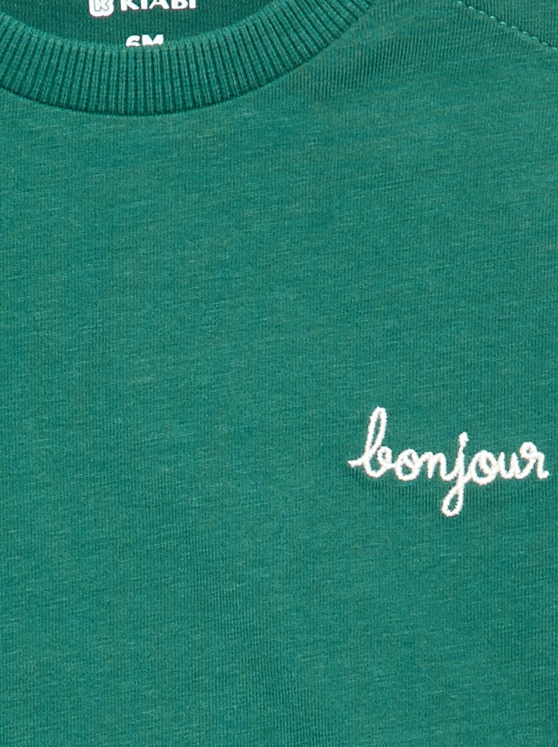 T-shirt a maniche corte Verde - Kiabi