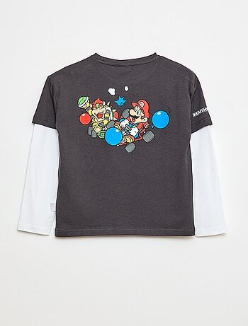 T-shirt a maniche doppie 'Fashion UK' 'Mario' in cotone