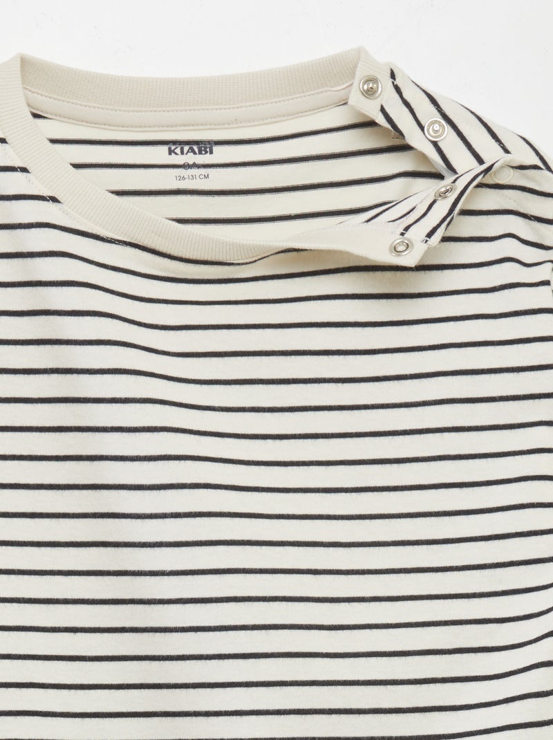 T-shirt a maniche lunghe - collezione facile da indossare BEIGE - Kiabi