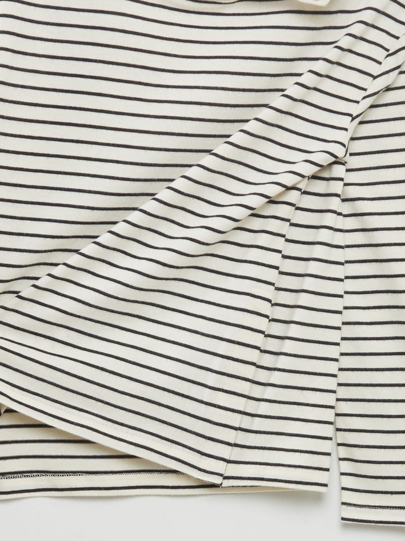 T-shirt a maniche lunghe - collezione facile da indossare BEIGE - Kiabi